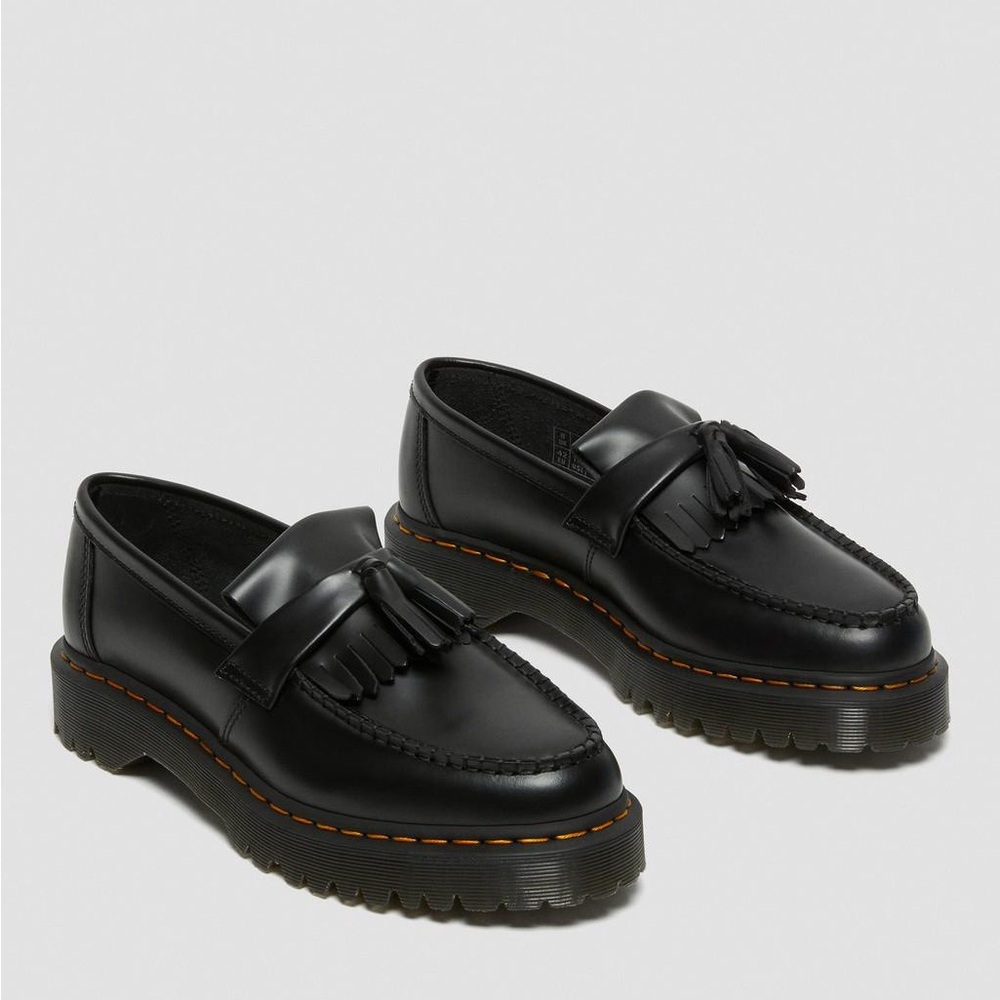 Dr. Martens Black Leather Tassel Loafers